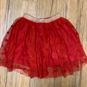 Red tulle skirt. Perfect for Christmas!
